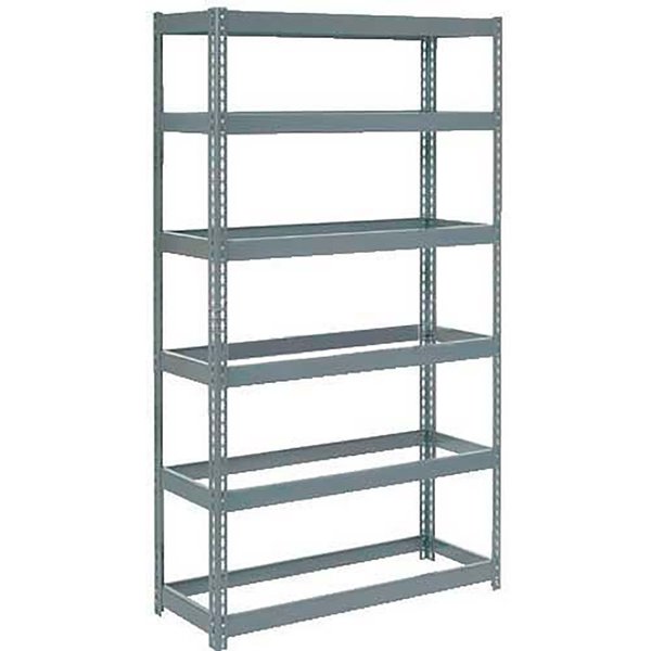 Global Industrial Extra Heavy Duty Shelving 48W x 24D x 72H With 6 Shelves, No Deck, Gray B2297237